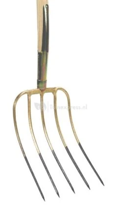 Talen Tools Mestvork 5 Tanden Houten Steel 85 Cm Met T-greep En Stift Verbinding